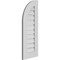Ekena Millwork Quarter Round Top Left Surface Mount PVC Gable Vent w/ 3-1/2"W x 1"P Standard Frame, 14"W x 36"H GVPQL14X3601SF - alternate 5